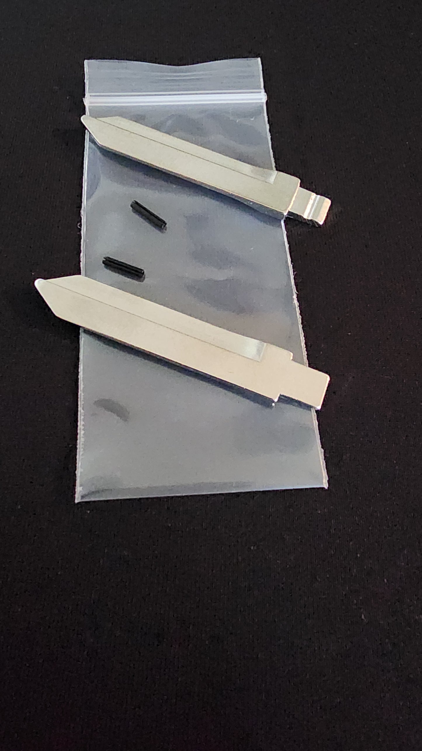 Need spare key Blanks? (2) Key Blanks and (2) roll pins